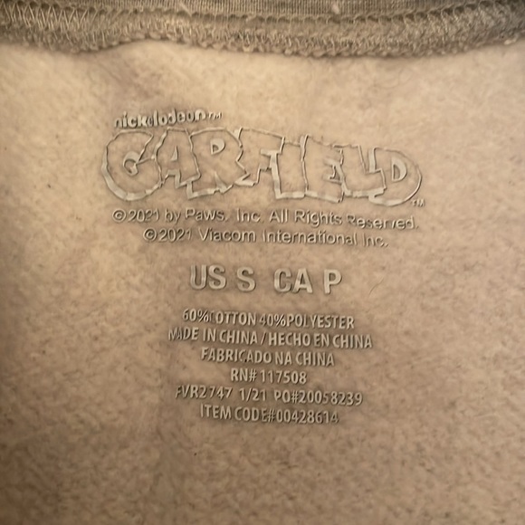 Garfield Sweatshirt Small Grey - Picture 6 of 6